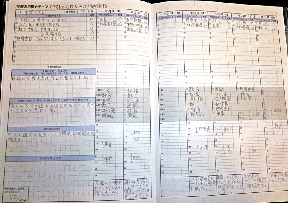 栄北高等学校 生徒 学生向けビジネス手帳 フォーサイト