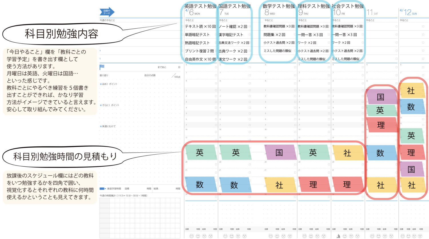 定期考査の計画が立てられない 生徒 学生向けビジネス手帳 フォーサイト